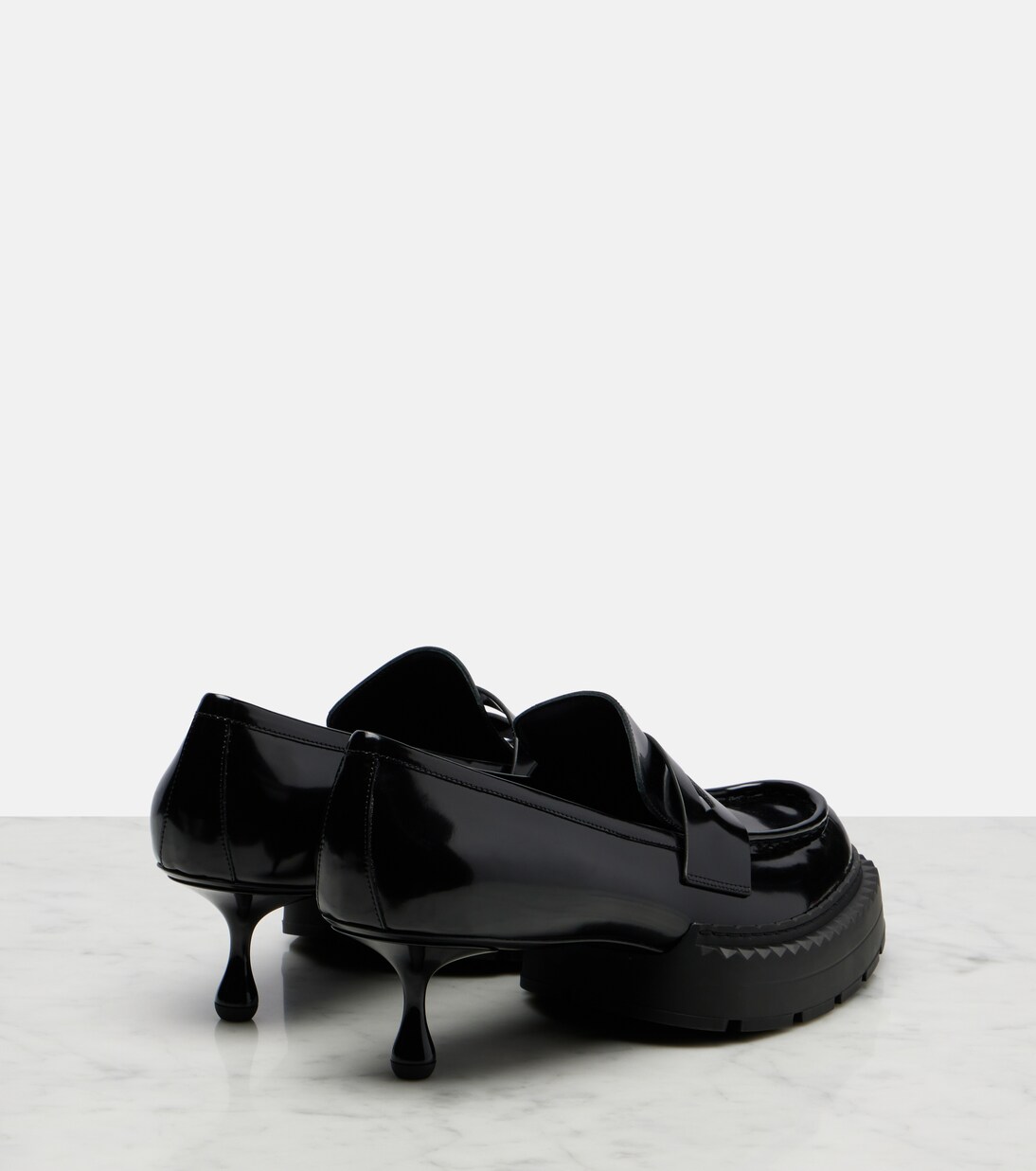 x Jimmy Choo leather loafer pumps | Noir Kei Ninomiya