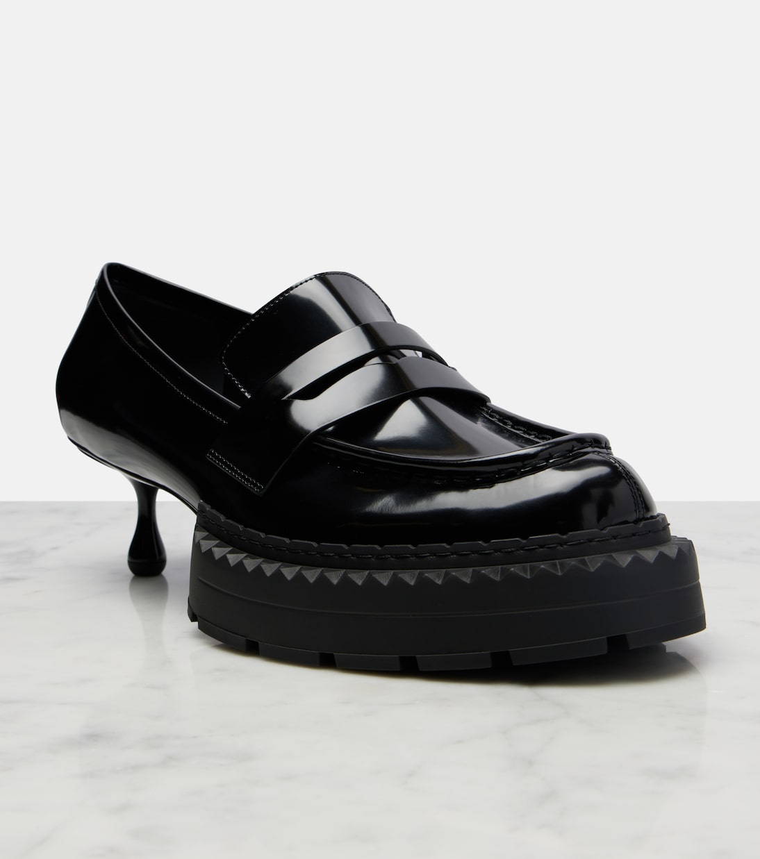 x Jimmy Choo leather loafer pumps | Noir Kei Ninomiya