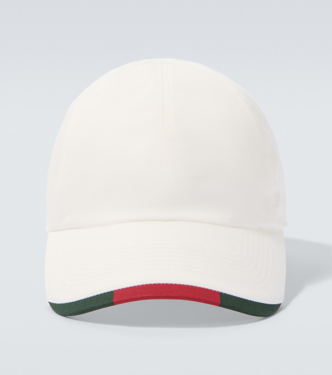 Web Stripe cotton-blend baseball cap  | Gucci