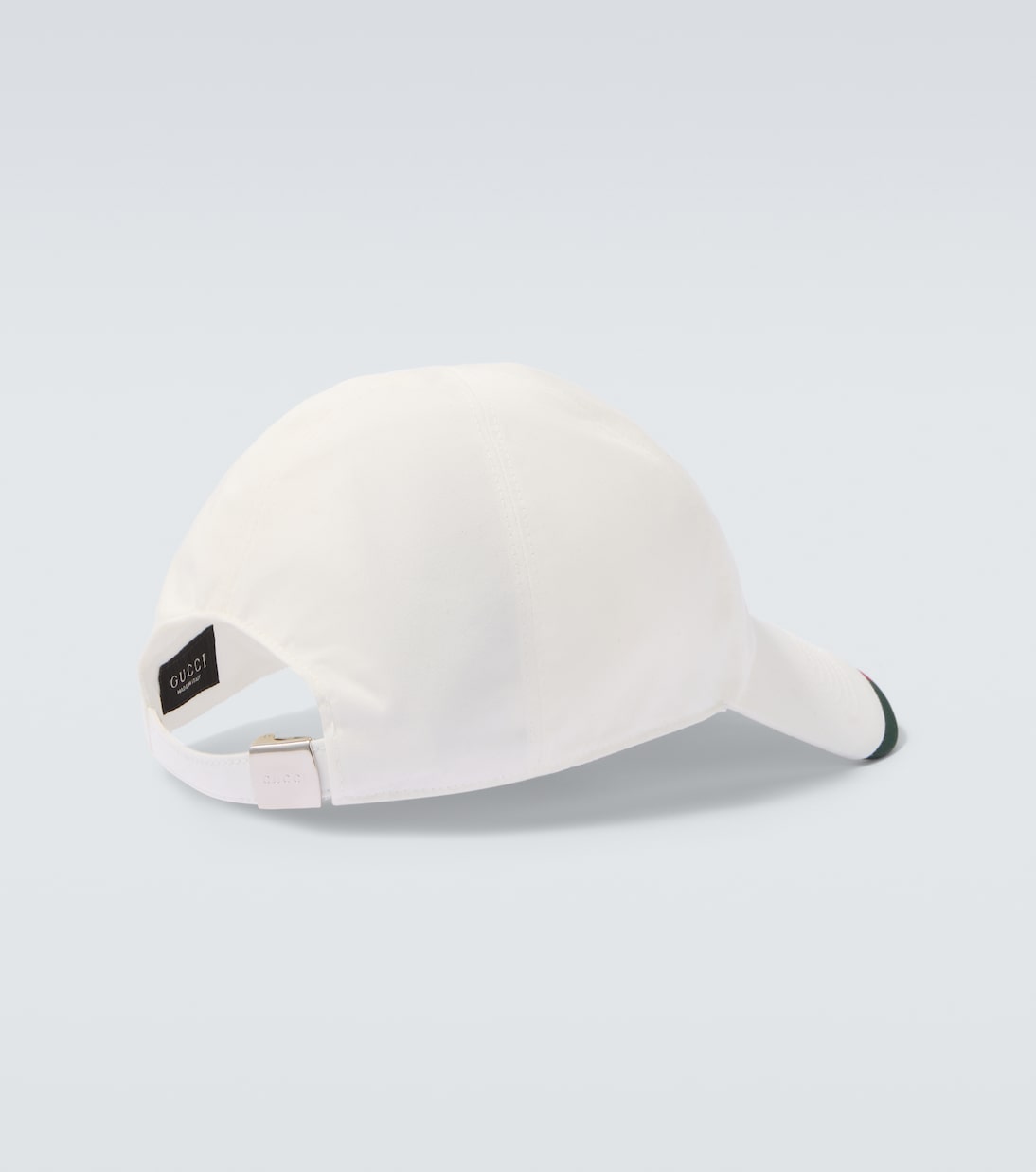 Web Stripe cotton-blend baseball cap  | Gucci