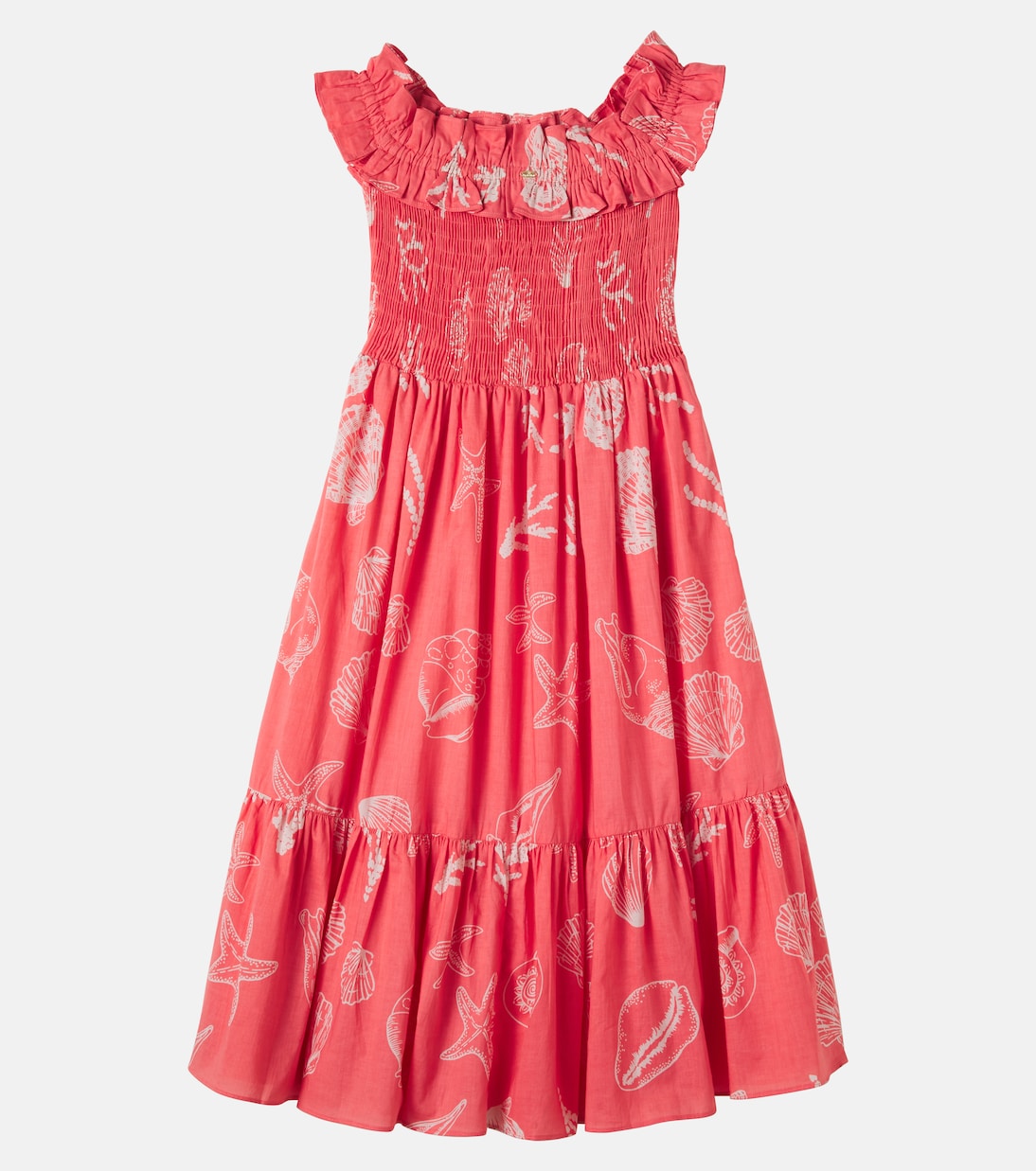 Suzanne printed ruffled cotton dress | Poupette St Barth Kids