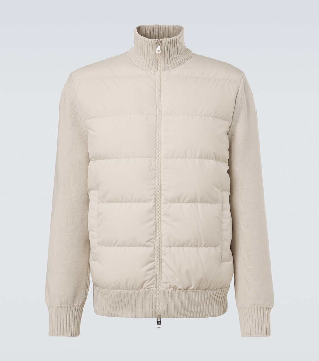 Tricot down-paneled virgin wool cardigan | Moncler