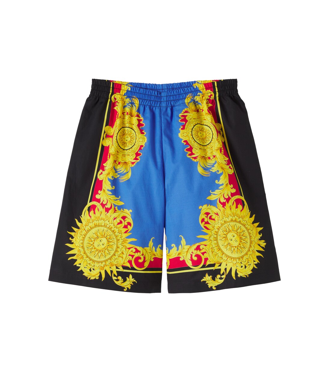 Printed cotton poplin shorts  | Versace Kids