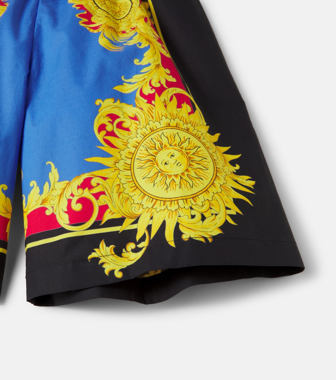 Printed cotton poplin shorts  | Versace Kids