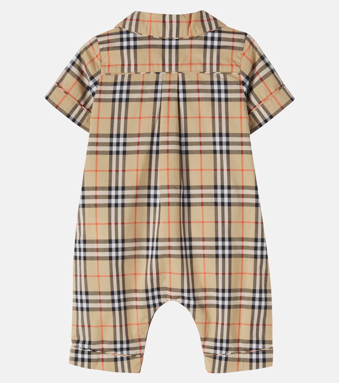 Baby Burberry Check cotton onesie | Burberry Kids