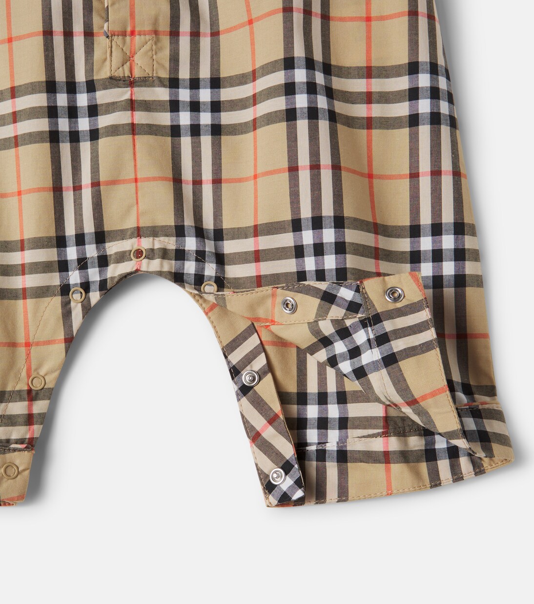 Baby Burberry Check cotton onesie | Burberry Kids