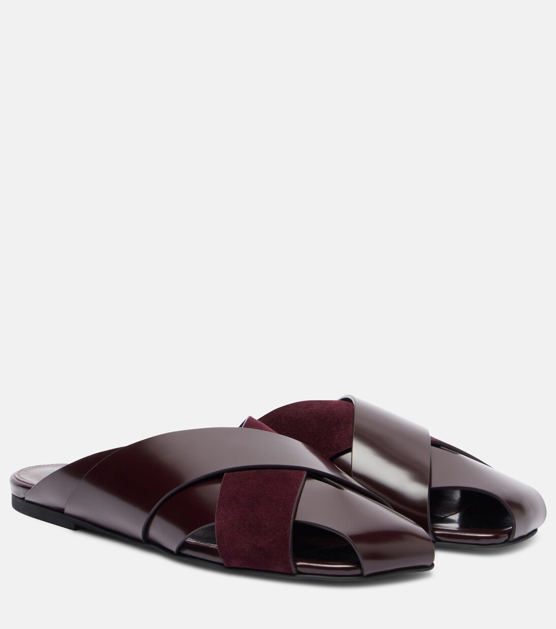 Slant leather sandals | Proenza Schouler