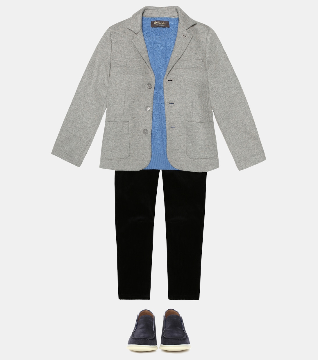 Ankle Boots Open Walk aus Veloursleder | Loro Piana Kids