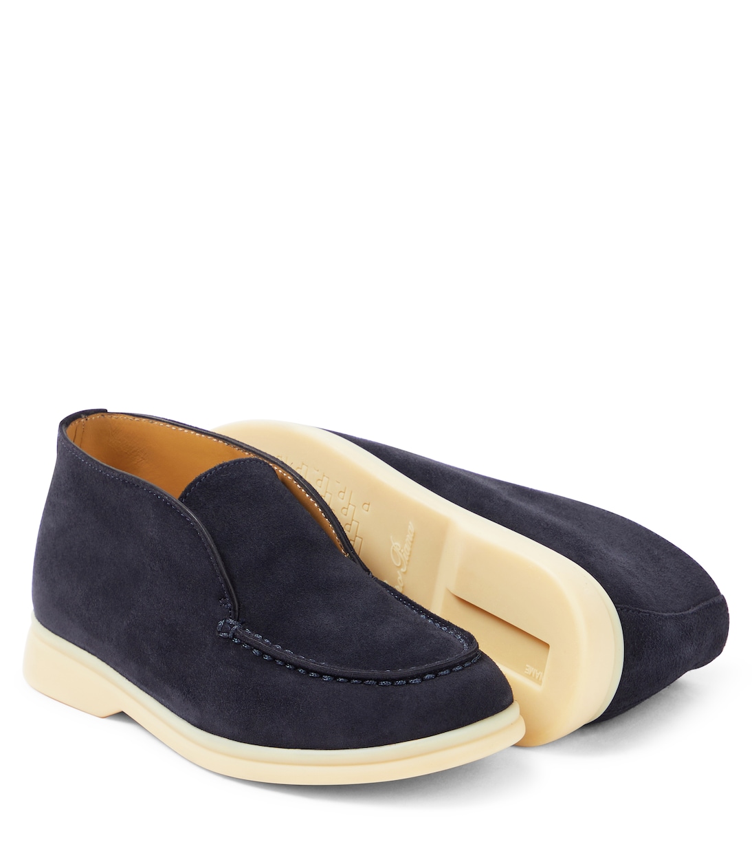 Ankle Boots Open Walk aus Veloursleder | Loro Piana Kids