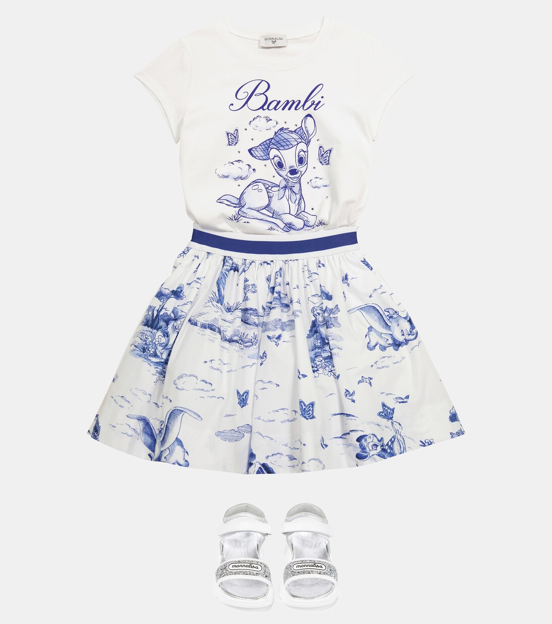 x Disney® printed poplin skirt | Monnalisa