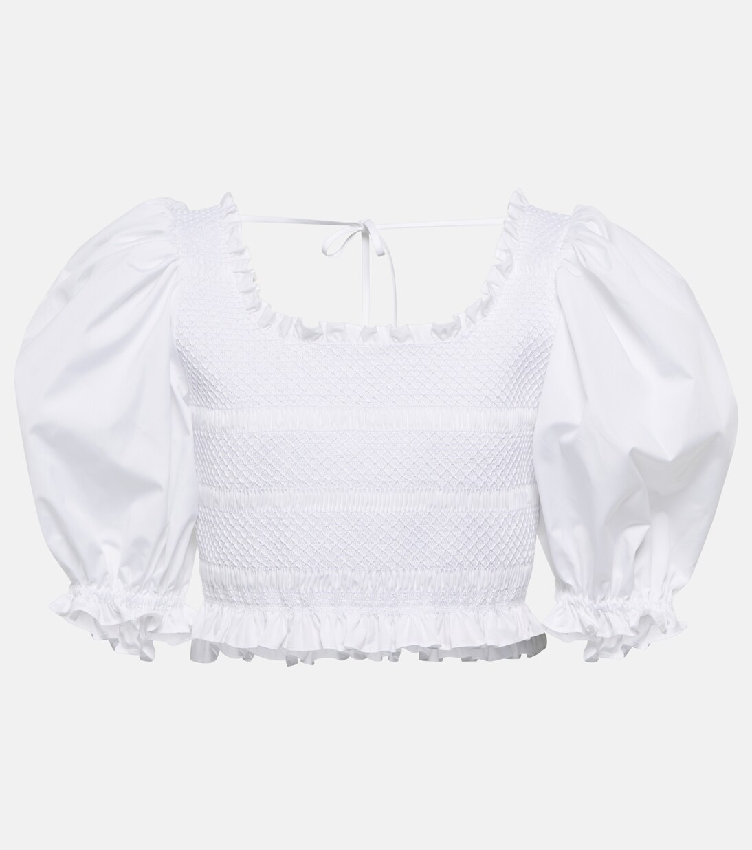 Cropped-Top aus Baumwollpopeline | Miu Miu