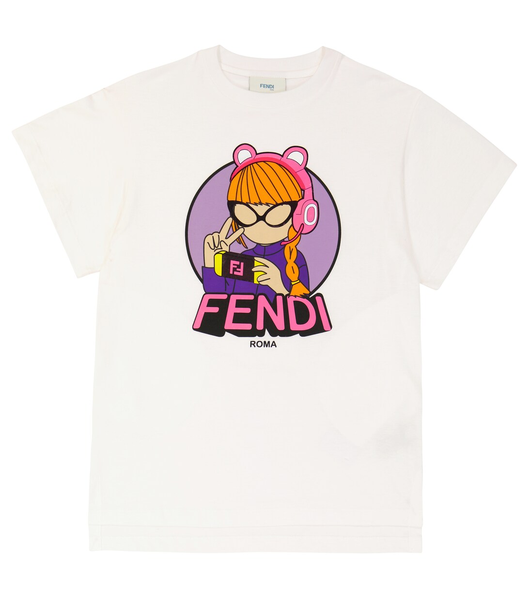 Printed cotton jersey T-shirt | Fendi Kids
