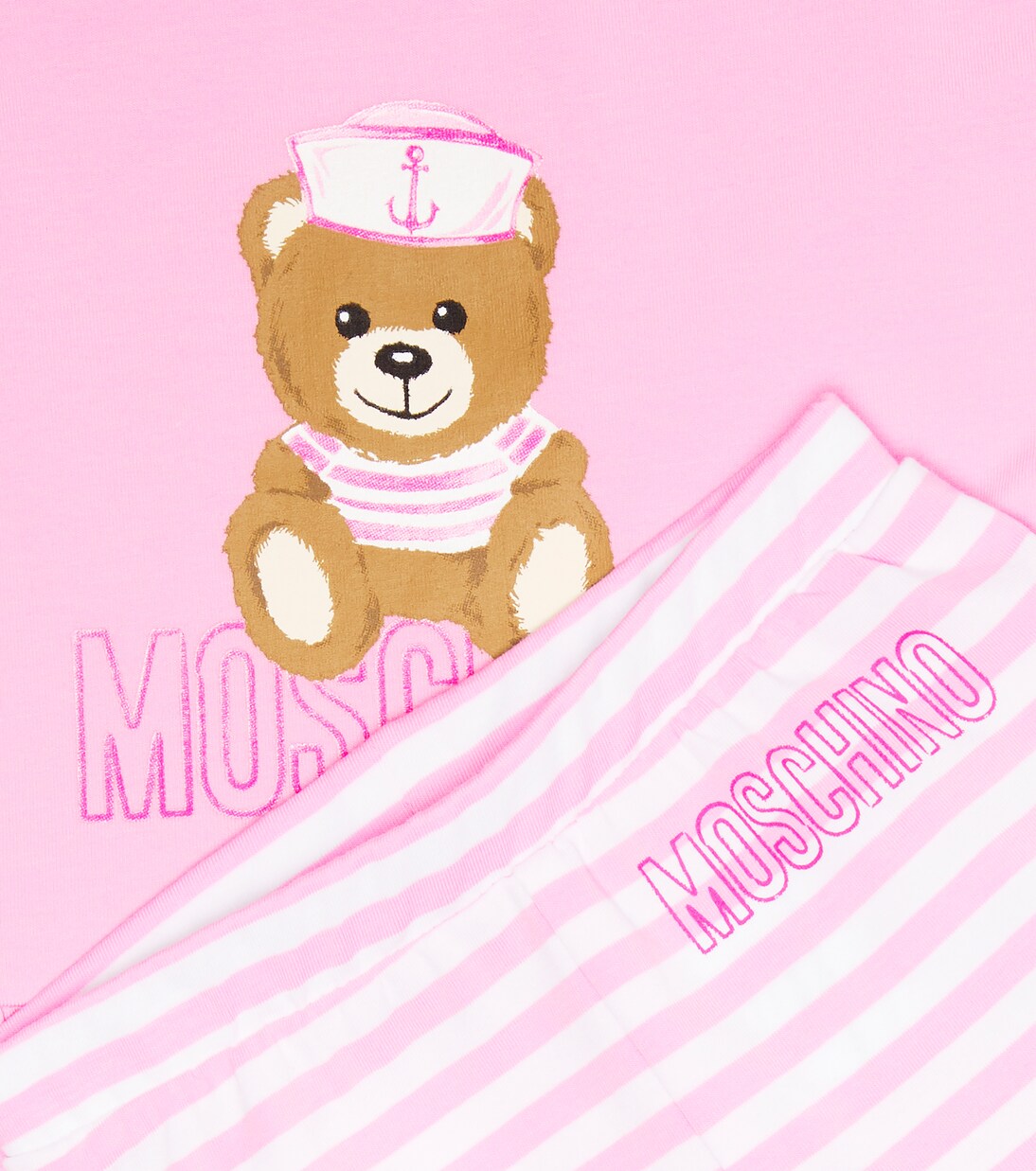 Baby cotton-blend T-shirt and leggings set | Moschino Kids