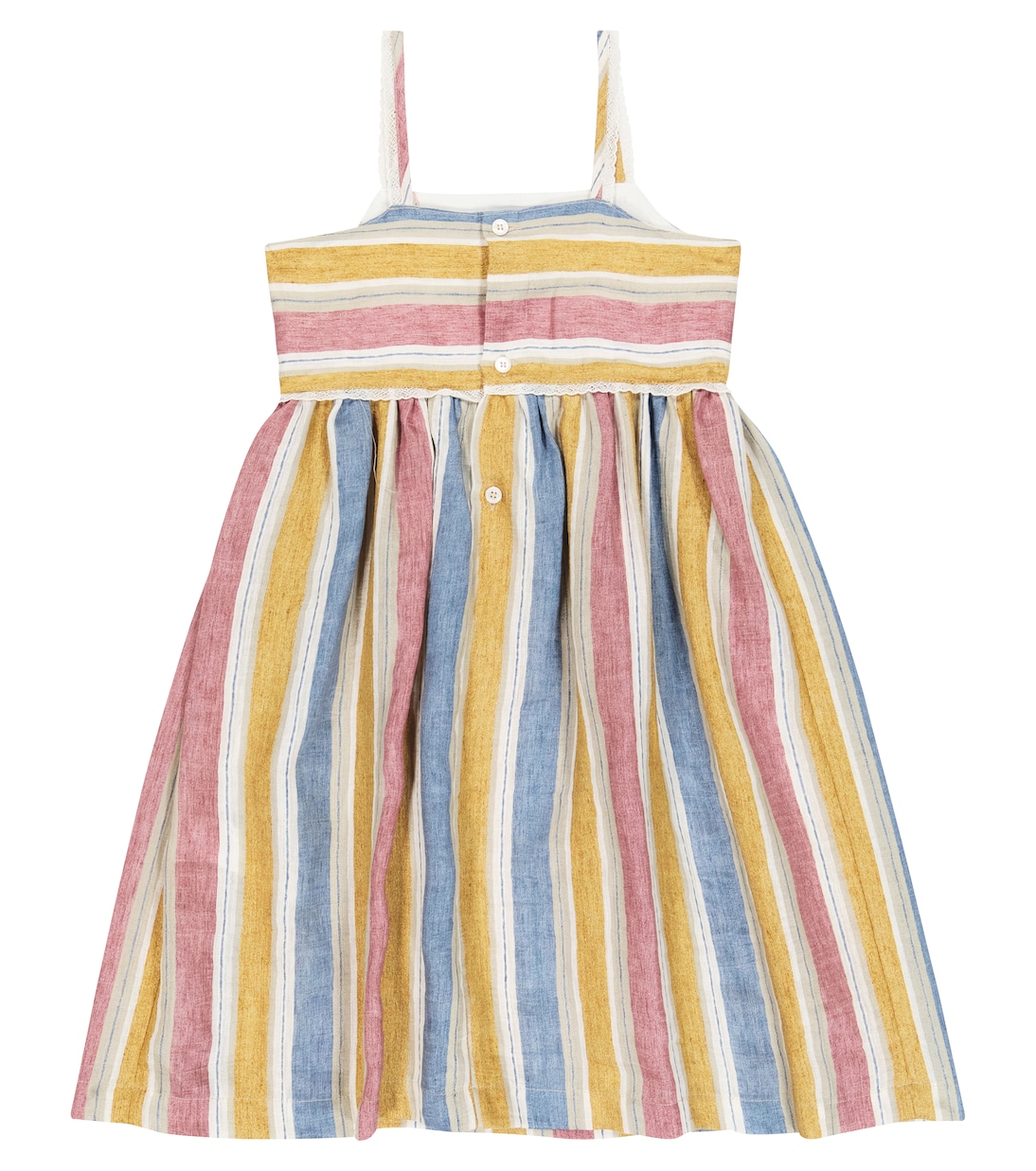 Striped linen-blend dress | Il Gufo
