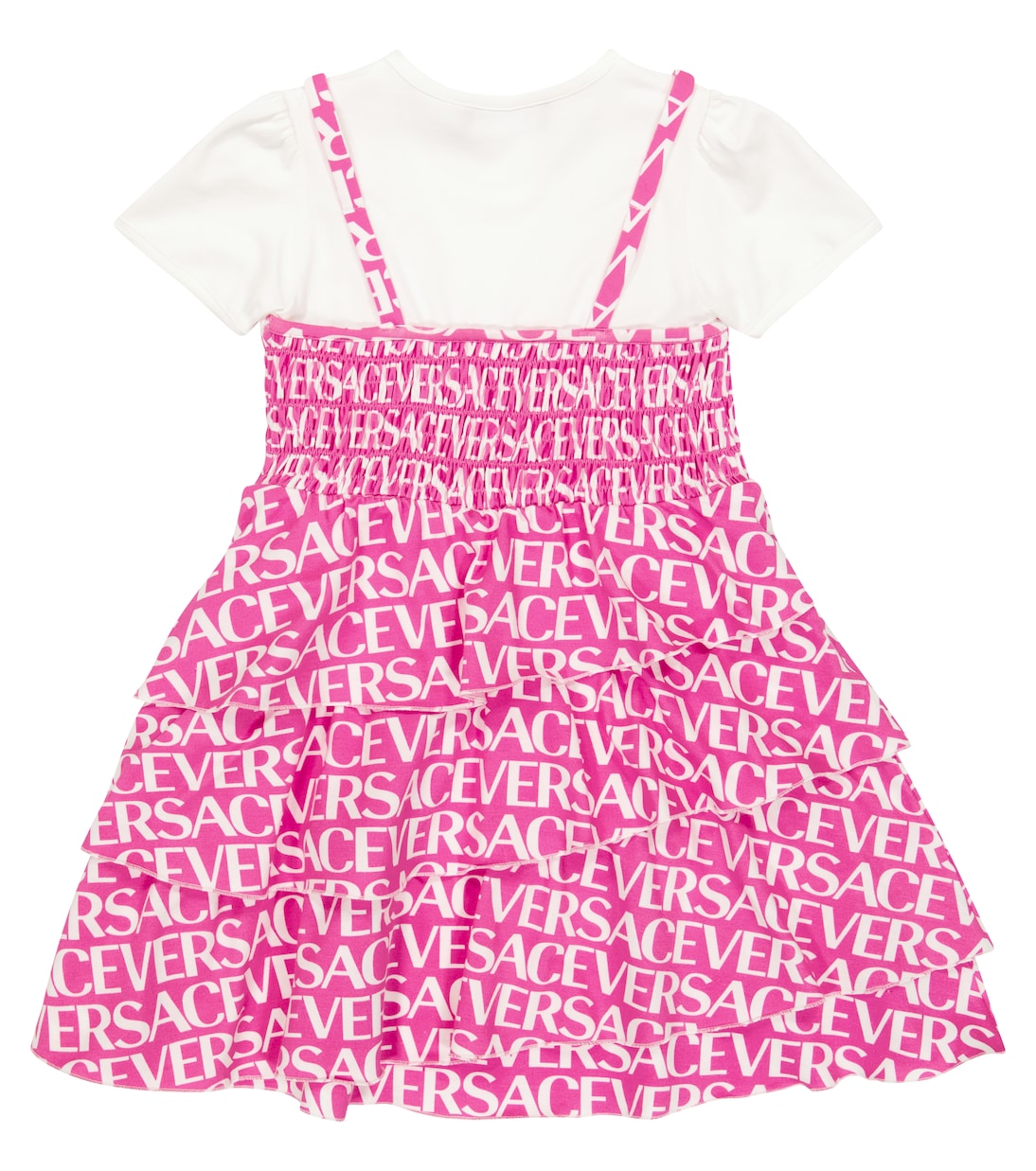 Logo cotton-blend dress | Versace Kids