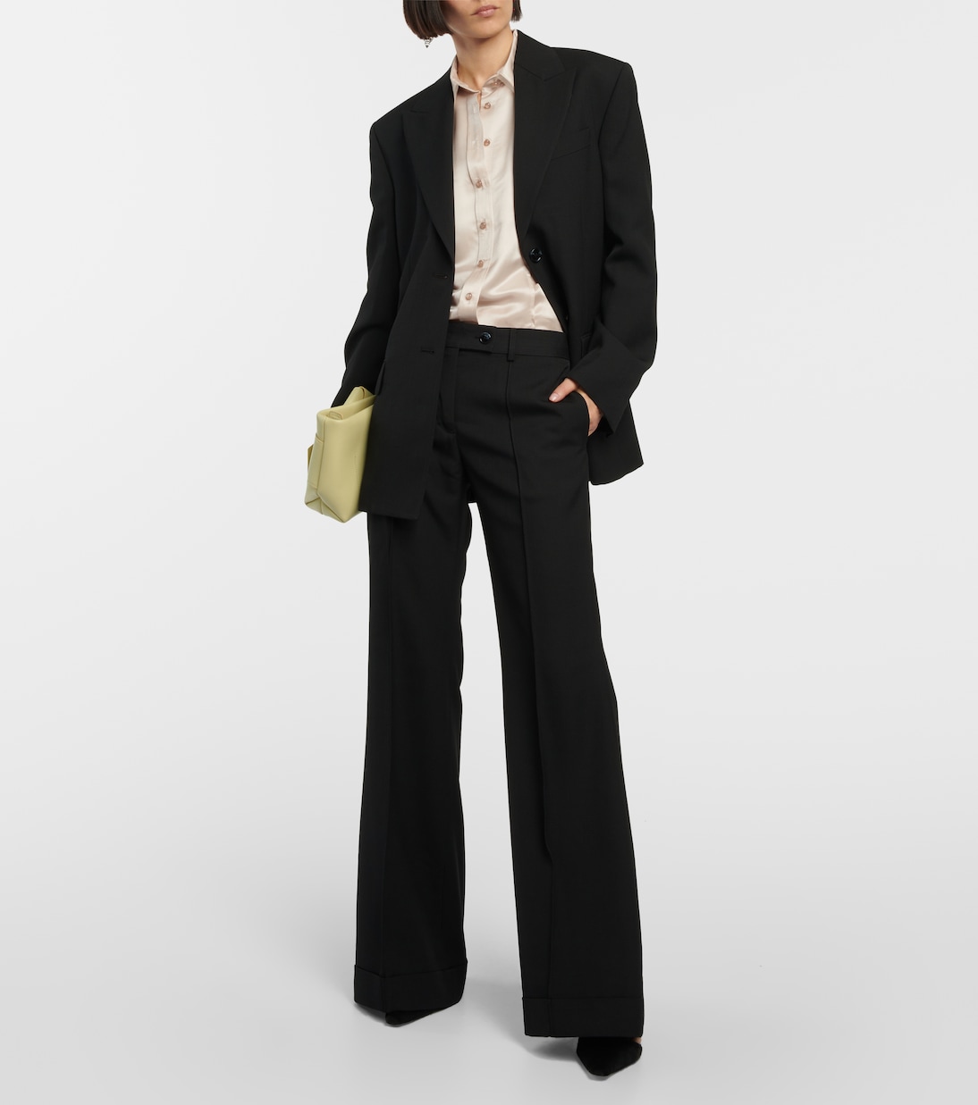 Wide-leg wool-blend pants | Acne Studios