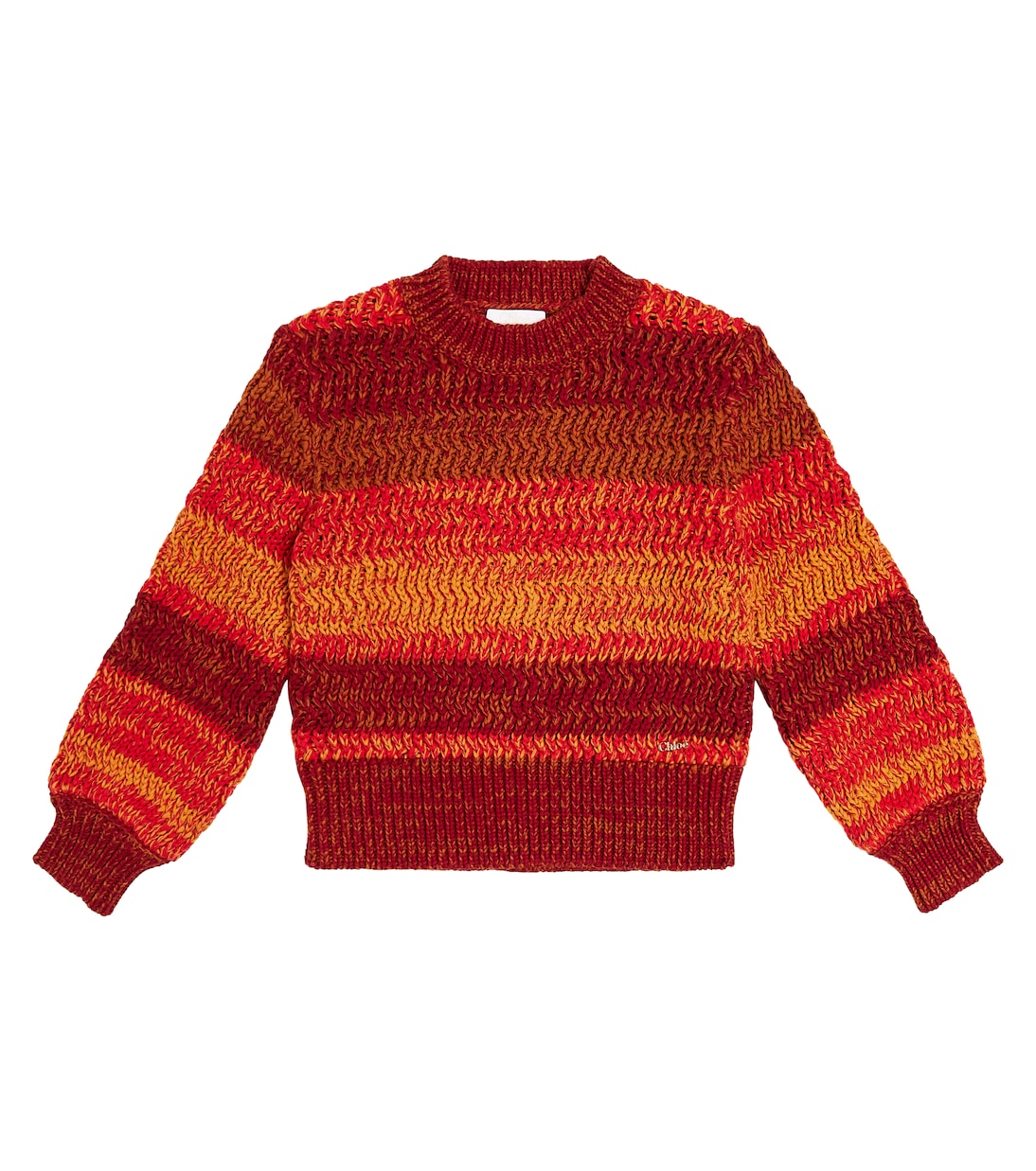 Striped cotton and wool sweater | Chloé Kids