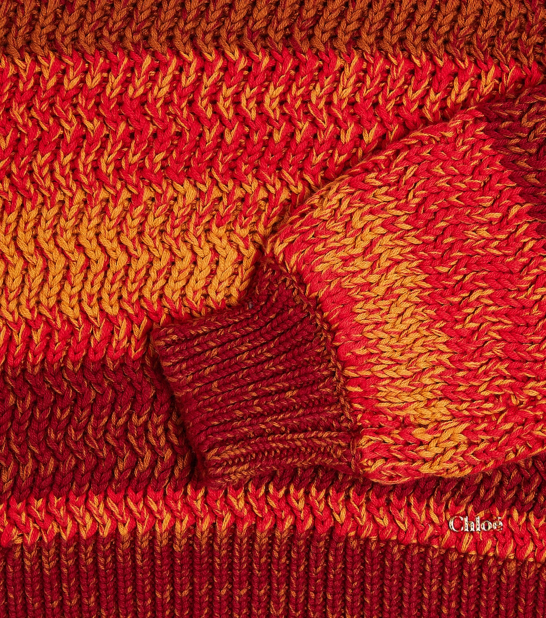 Striped cotton and wool sweater | Chloé Kids