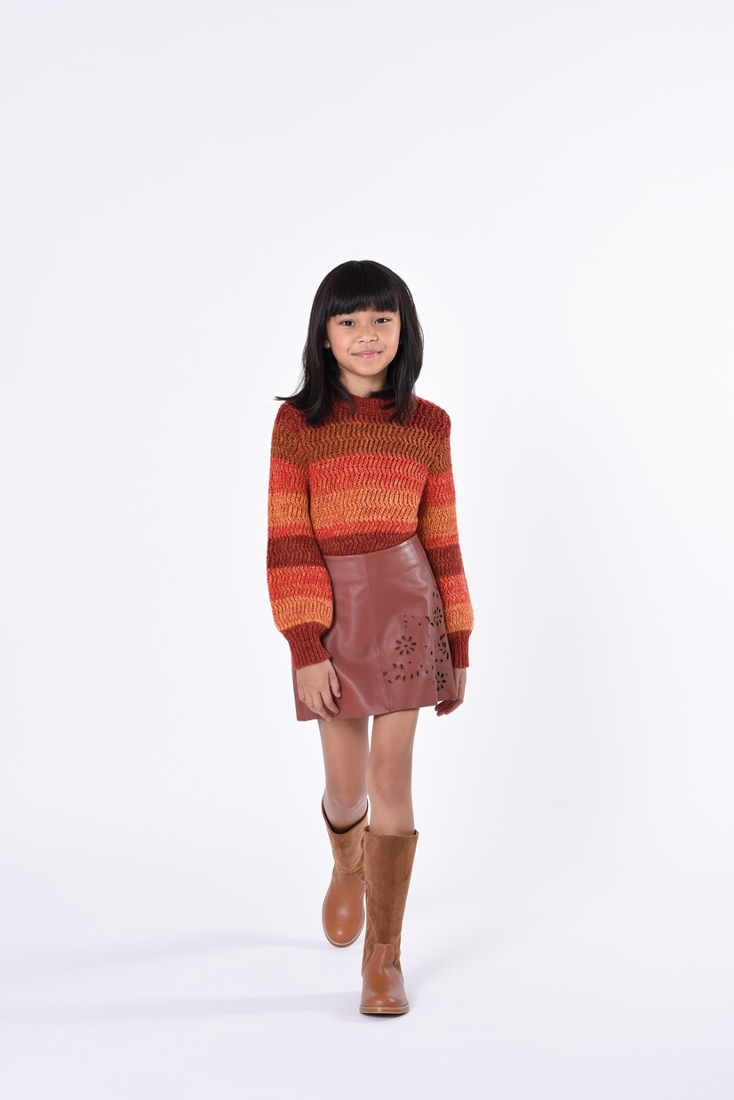 Striped cotton and wool sweater | Chloé Kids
