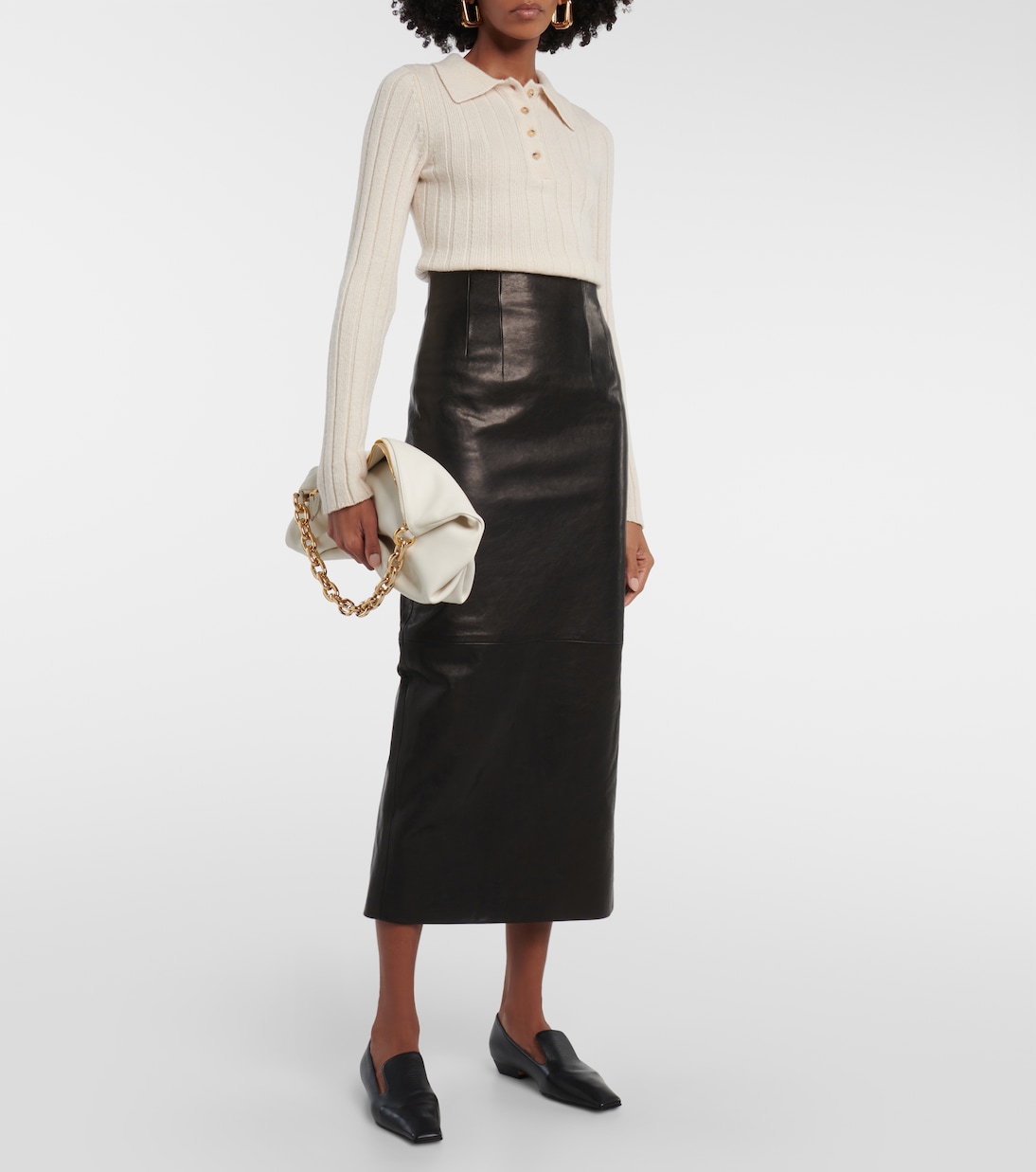 Gonna a tubino Loxley in pelle | Khaite