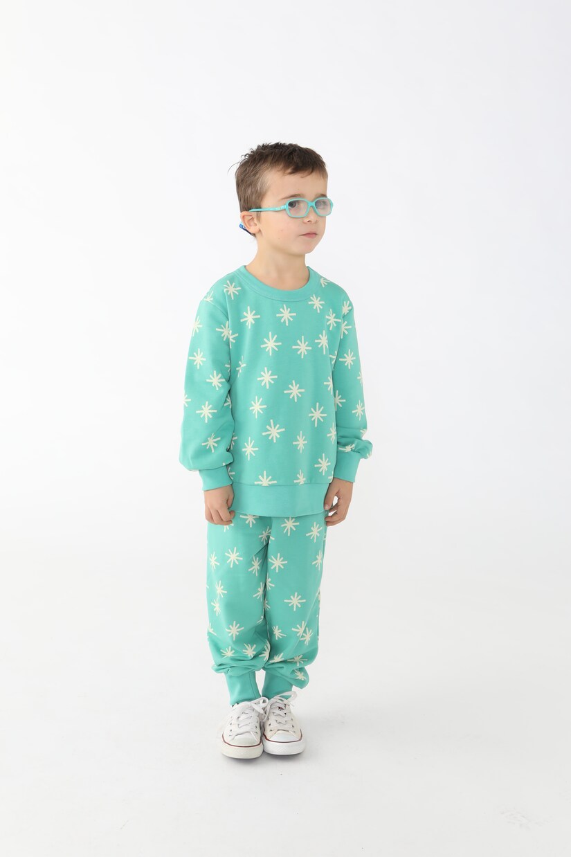 Snow cotton jersey sweatshirt | Tinycottons