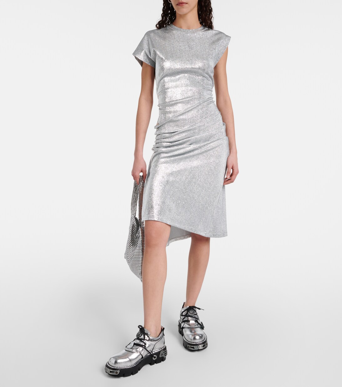 x New Rock embellished leather boots | Rabanne