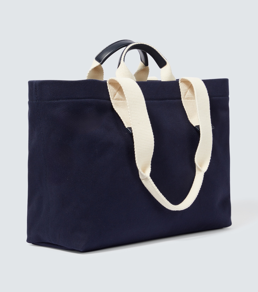 Logo leather-trimmed tote bag | Dolce&Gabbana