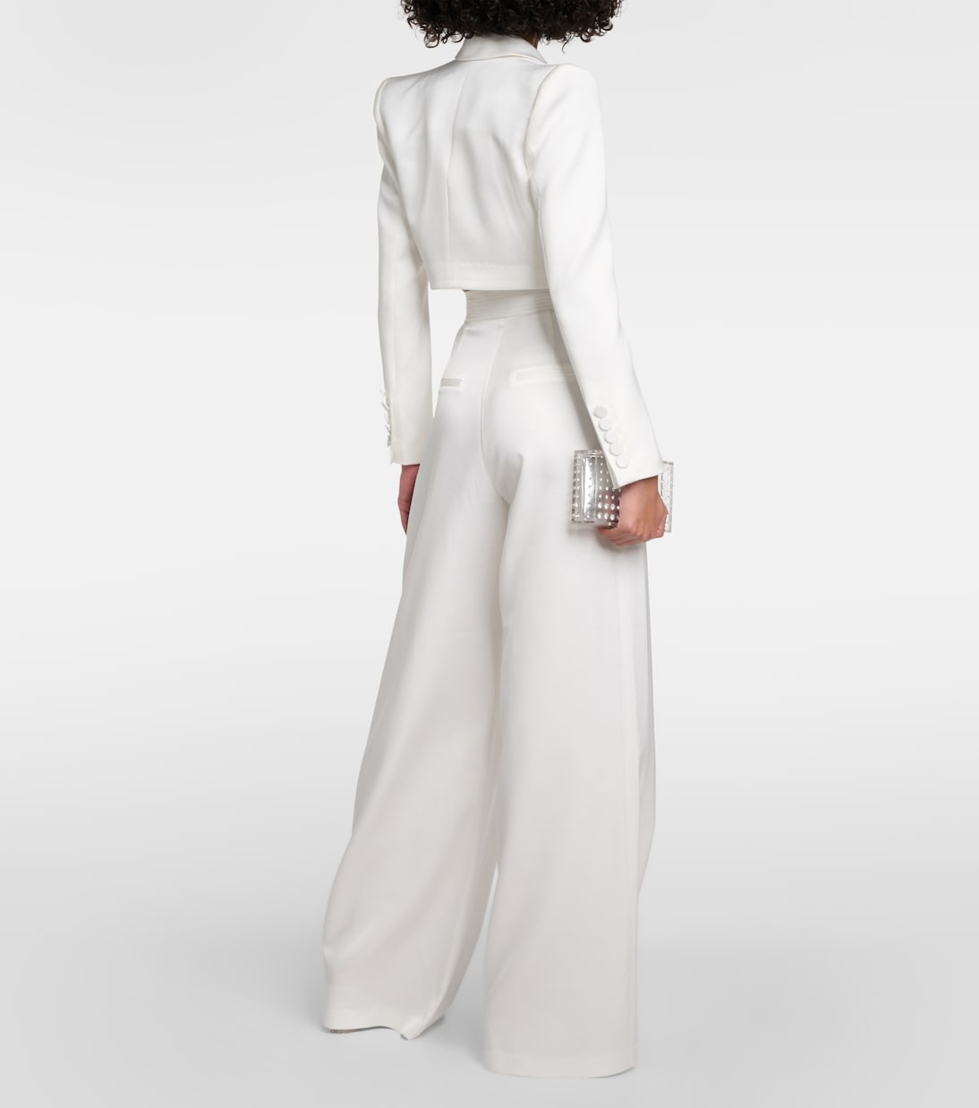 Cropped-Blazer aus Satin | Alex Perry