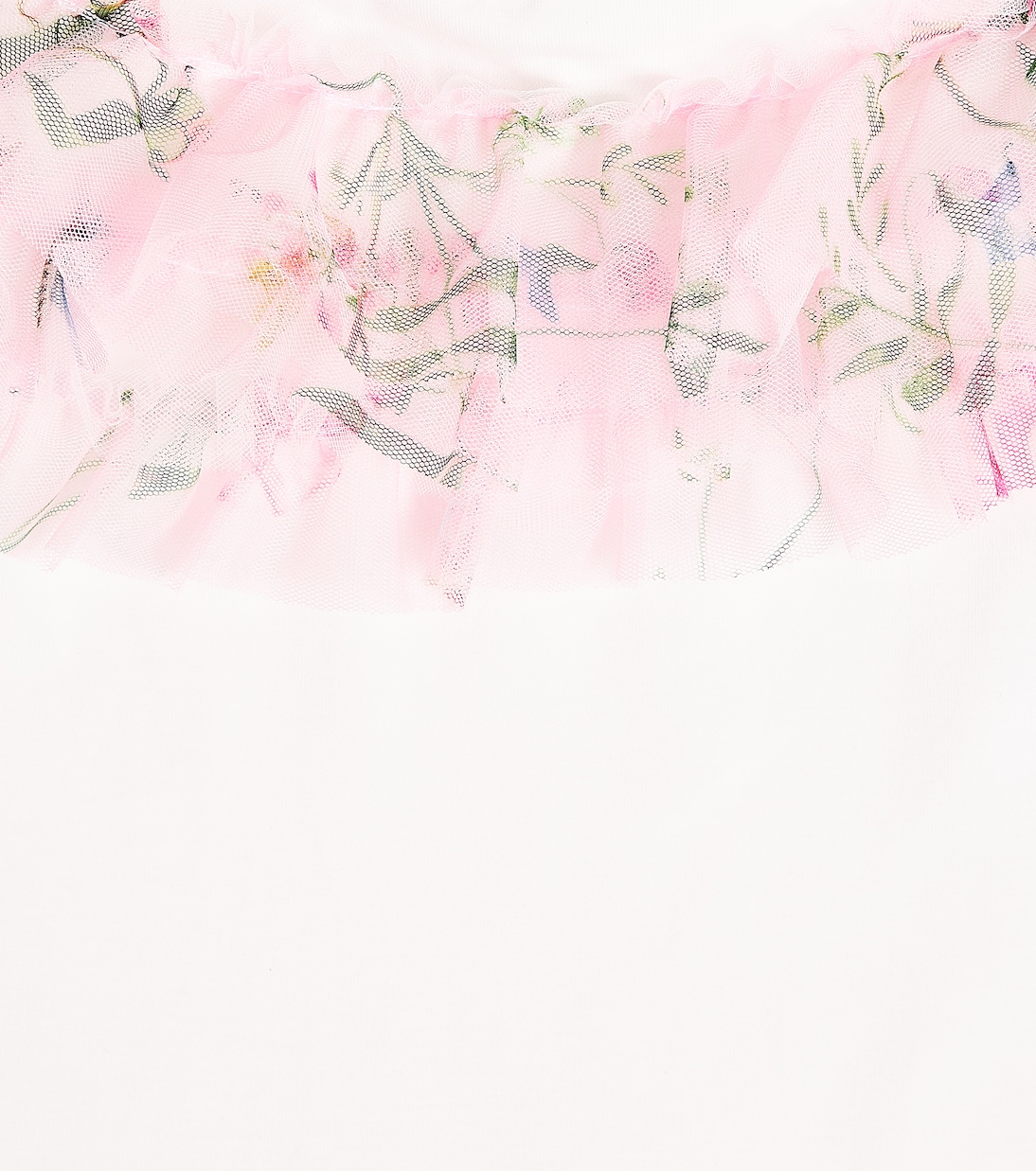 Ruffled cotton blend T-shirt | Monnalisa