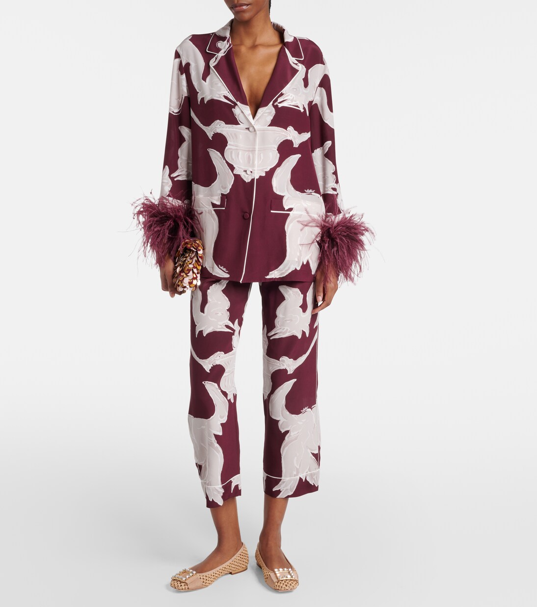 Très Vivier raffia-effect ballet flats | Roger Vivier