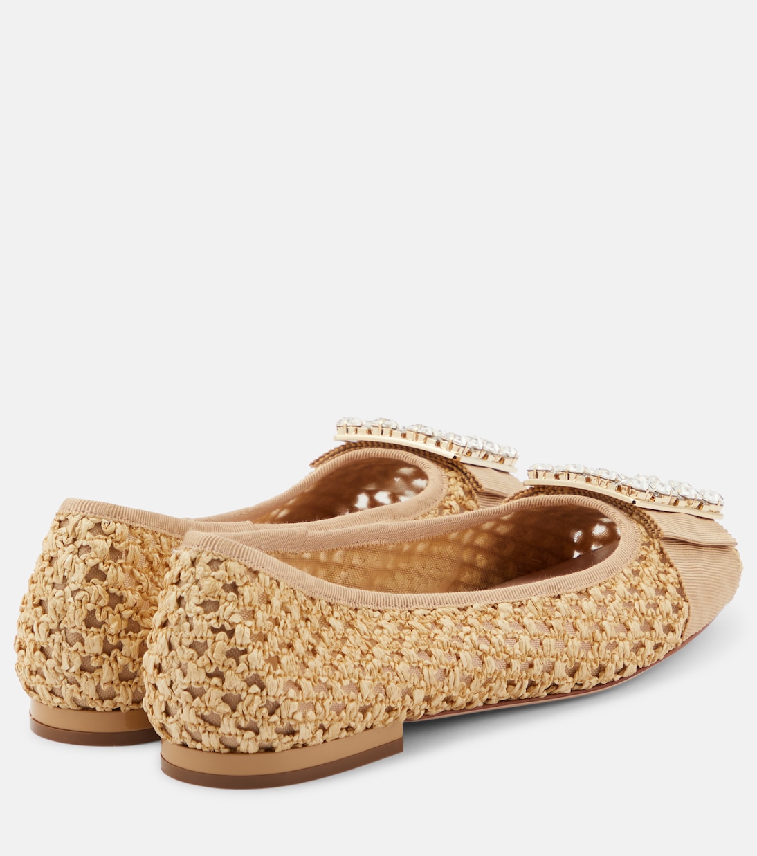 Très Vivier raffia-effect ballet flats | Roger Vivier
