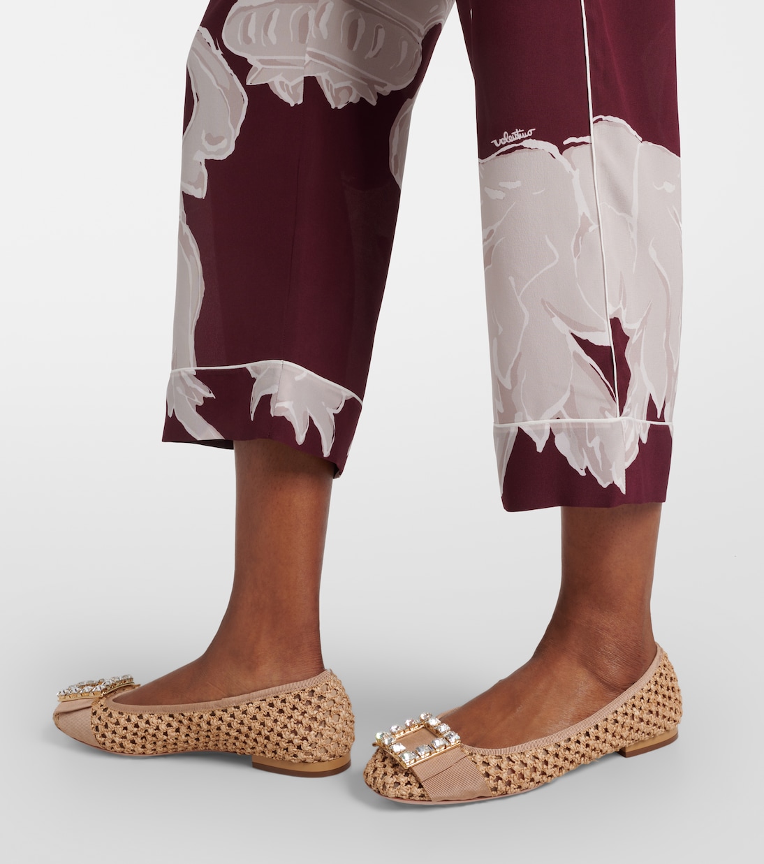 Très Vivier raffia-effect ballet flats | Roger Vivier