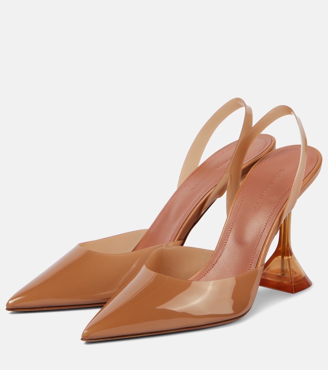 Holli Glass 95 PVC slingback pumps | Amina Muaddi