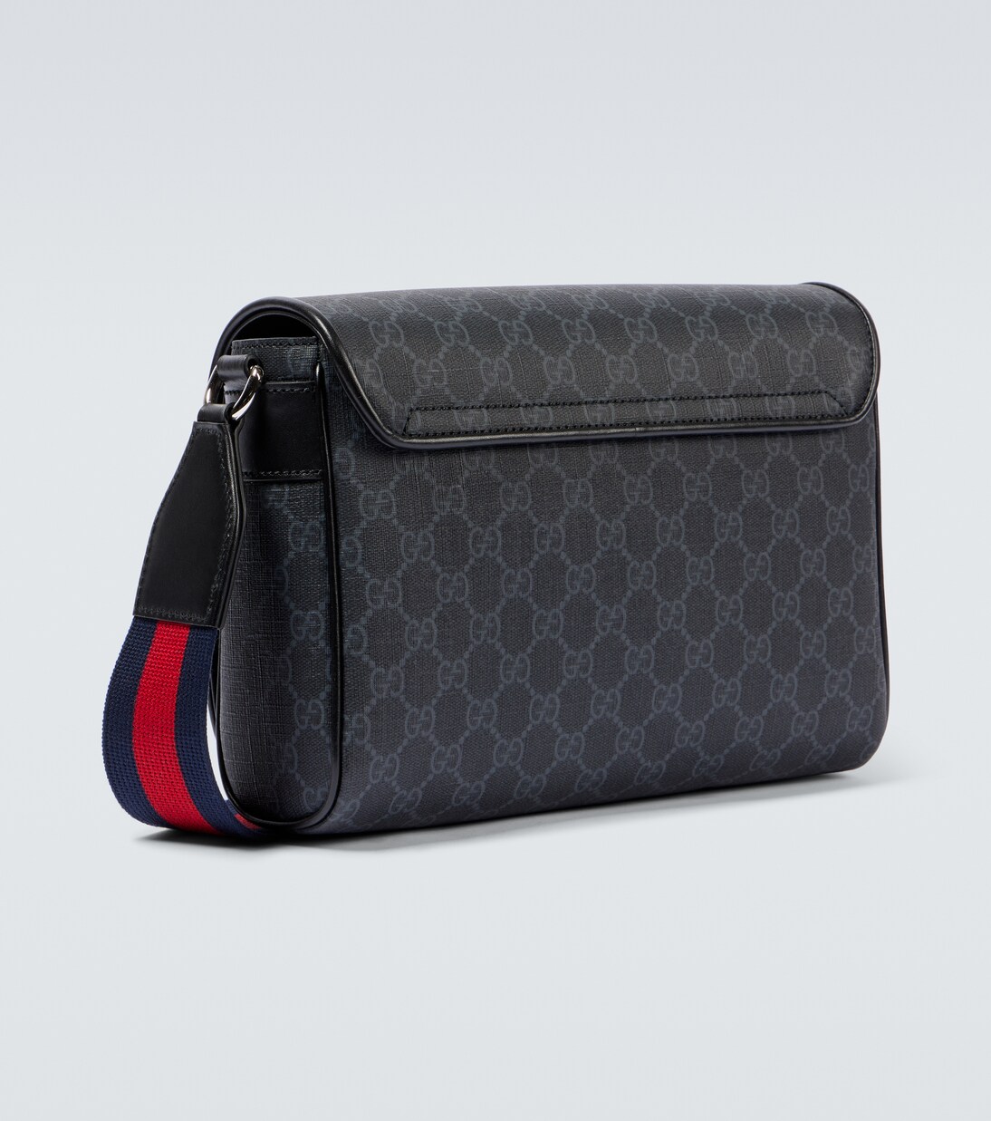 Leather-trimmed GG canvas crossbody bag | Gucci