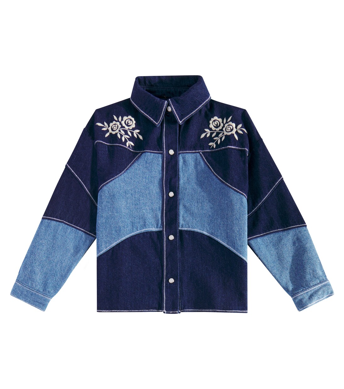 Danubio embroidered denim shirt | The New Society