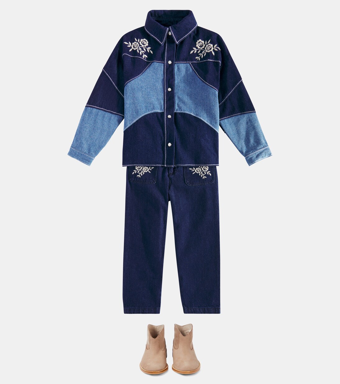 Danubio embroidered denim shirt | The New Society