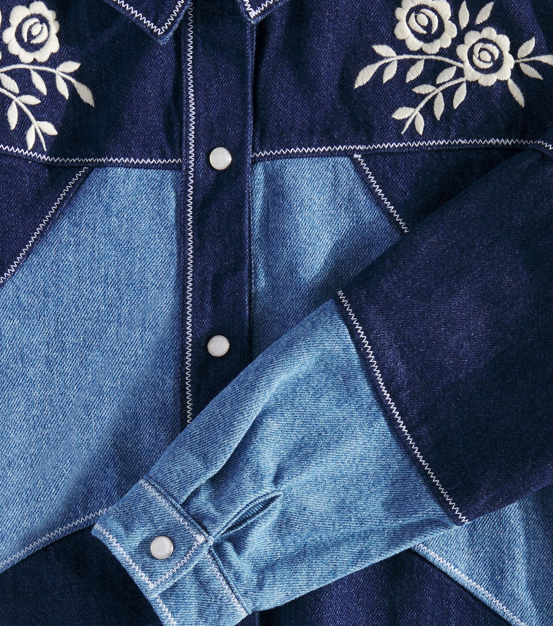 Danubio embroidered denim shirt | The New Society