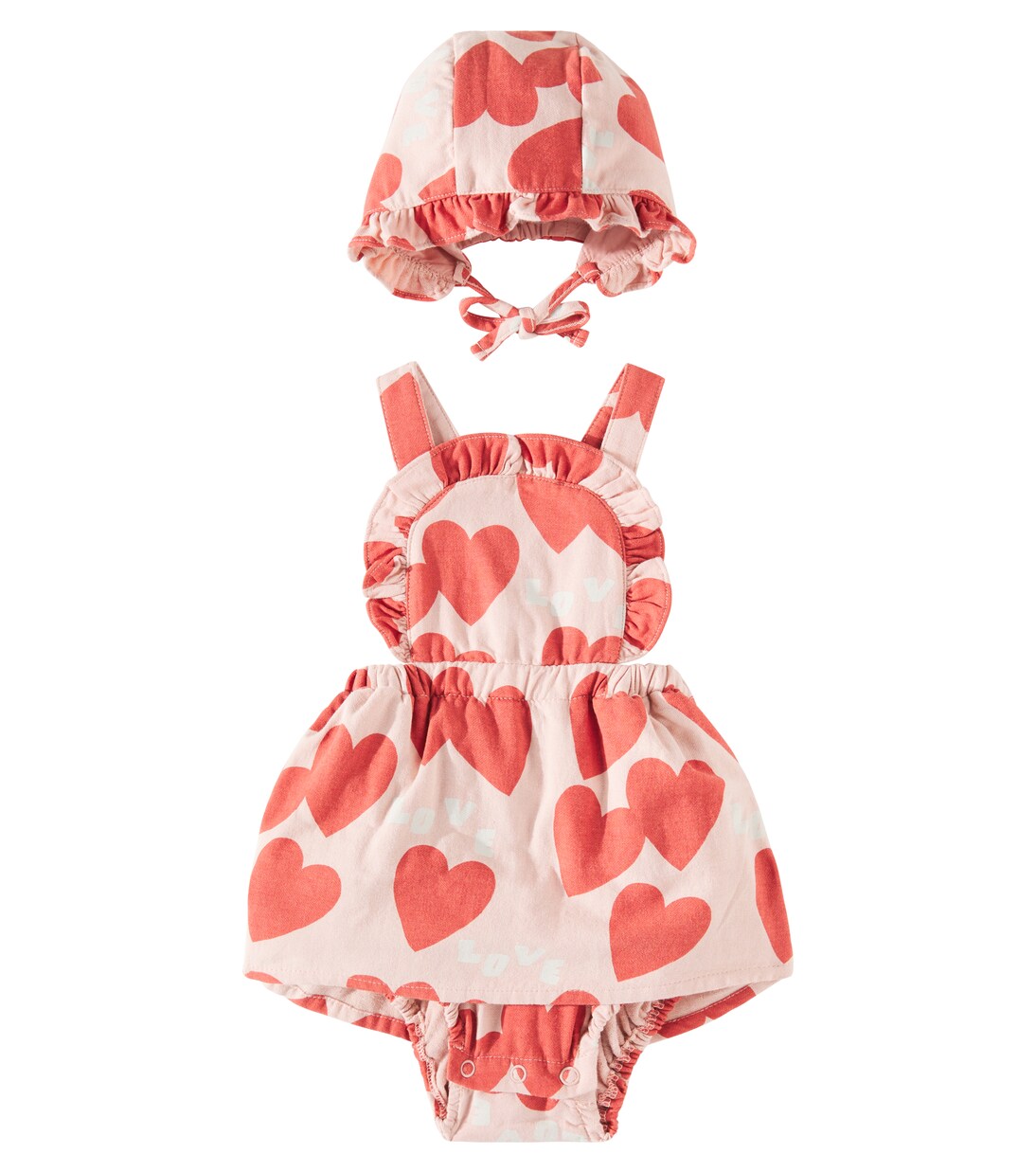 Bébé – Set robe et bonnet Love Frill en coton | Jellymallow