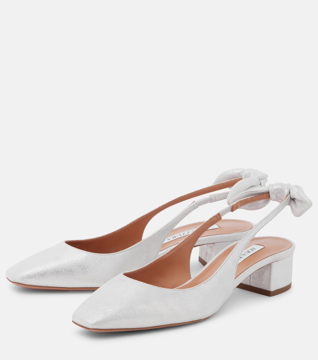 Very Bow leather slingback pumps | Aquazzura