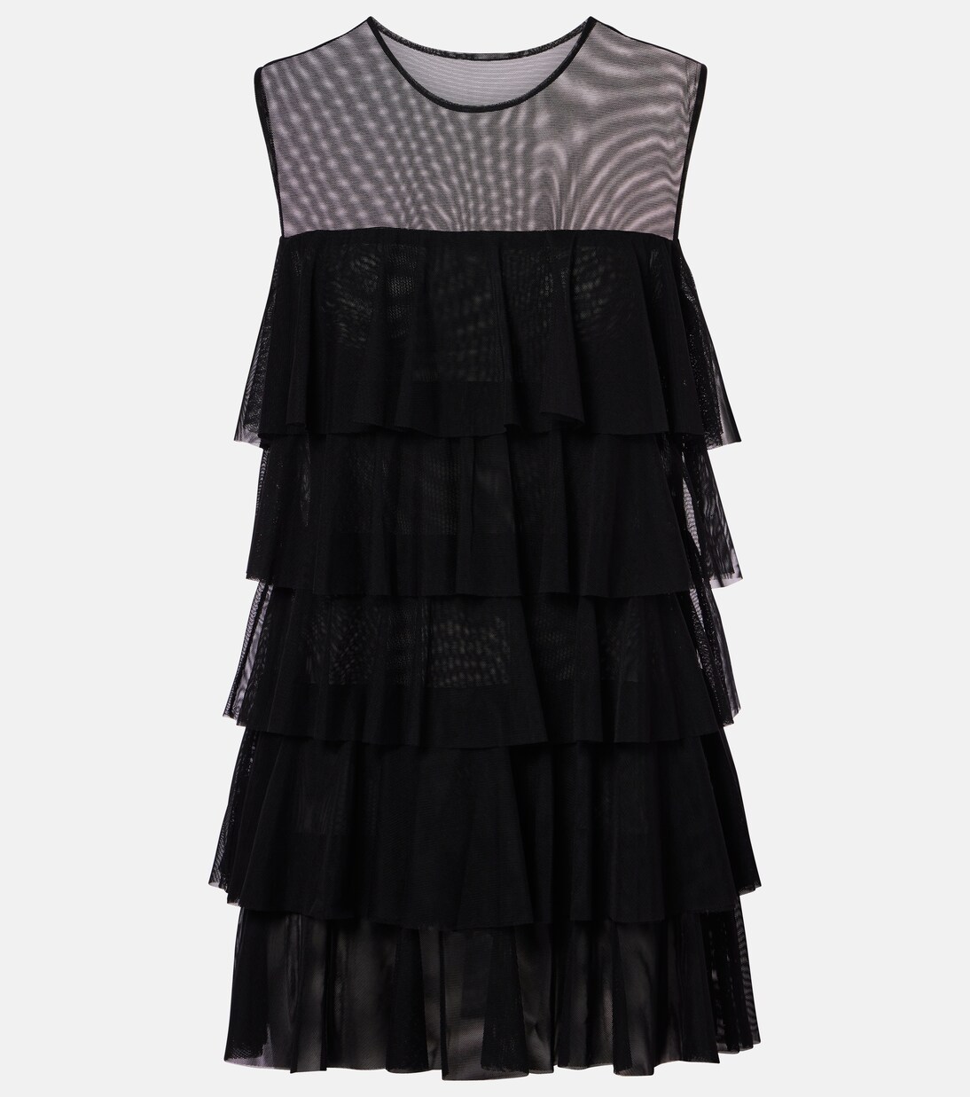 Robe longue semi-transparente à volants | Norma Kamali