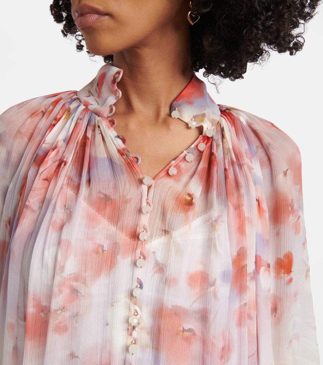 Crush Smock floral blouse | Zimmermann