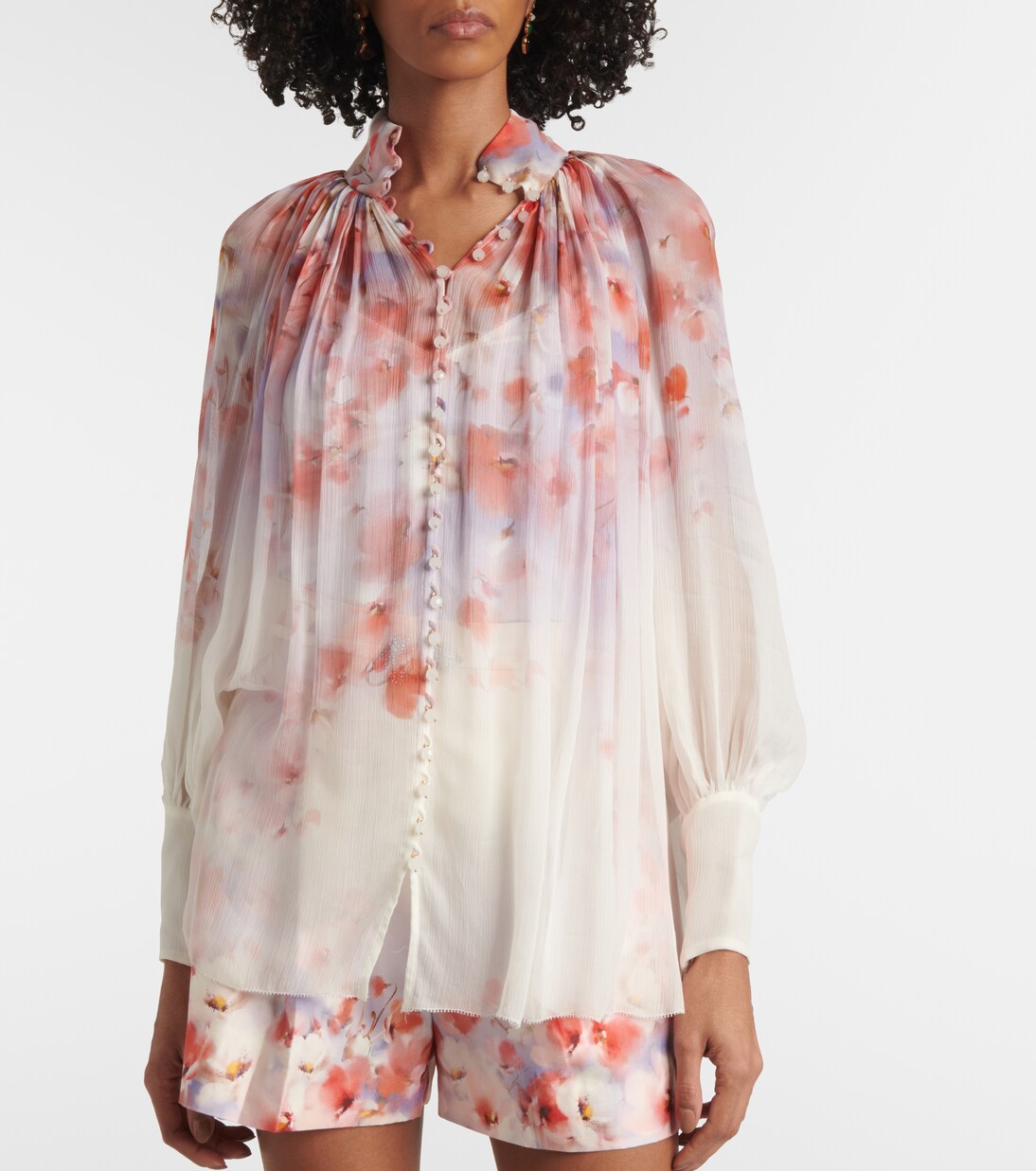 Crush Smock floral blouse | Zimmermann