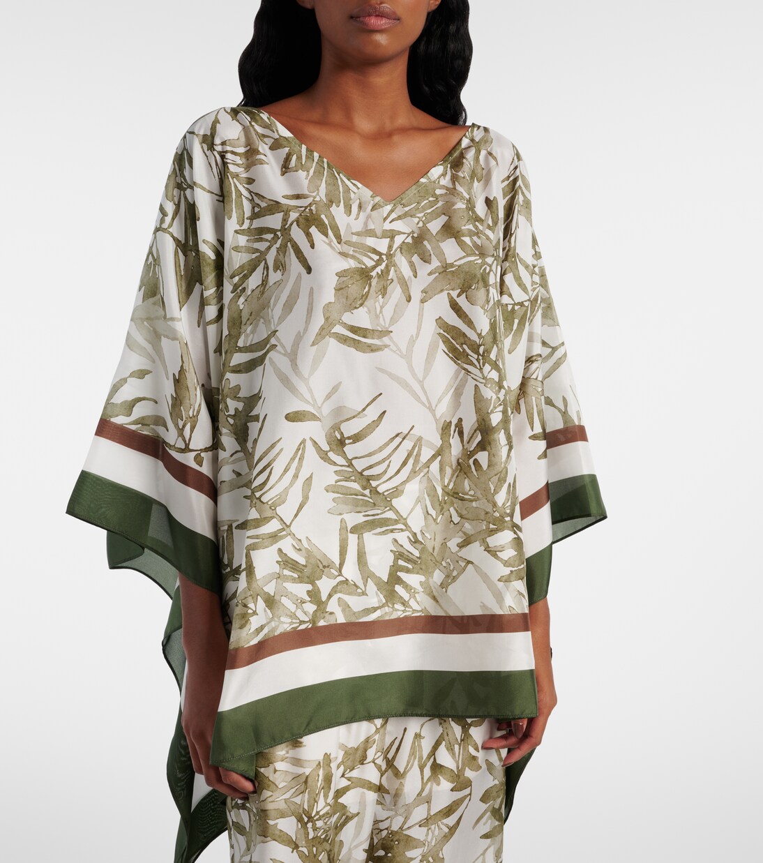 Printed silk kaftan | Brunello Cucinelli