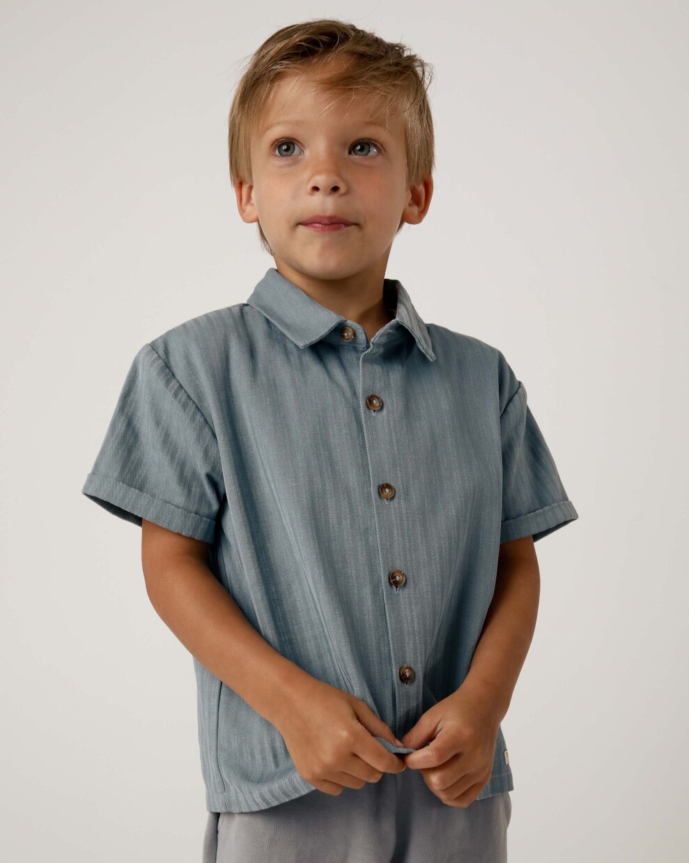 Baby Brammie striped cotton shirt  | Donsje