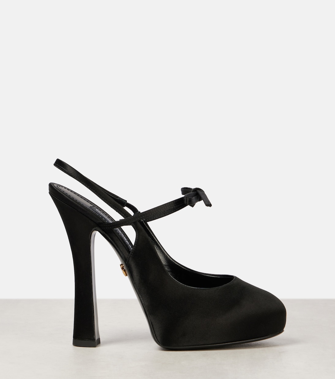 Vally satin slingback platform pumps | Dolce&Gabbana