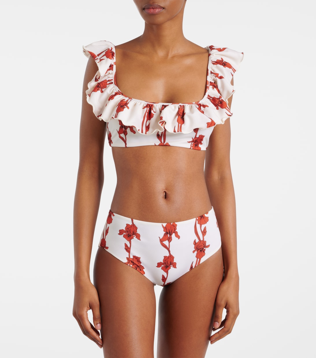 Haut de bikini Boy à volants et fleurs | La DoubleJ