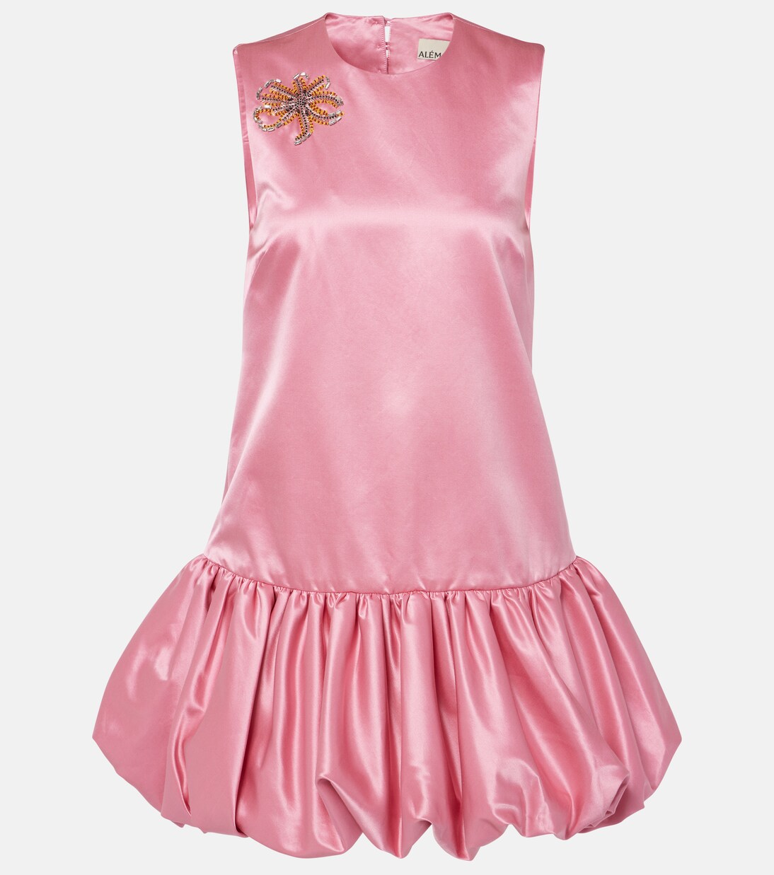 Robe Neptuna en satin à ornements | Alémais