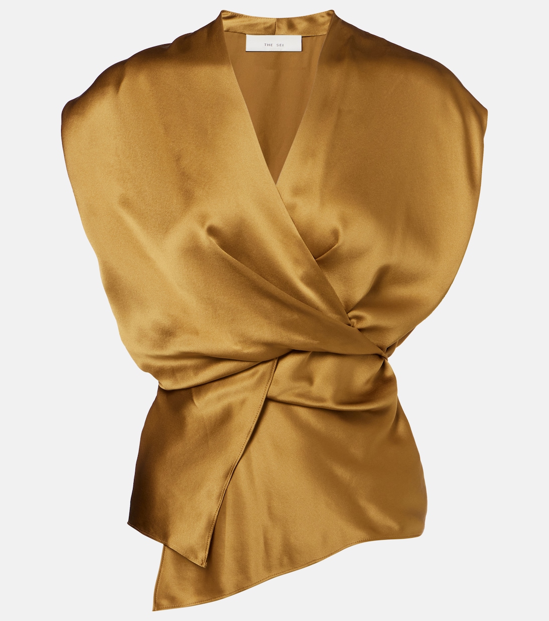Silk satin wrap top | The Sei