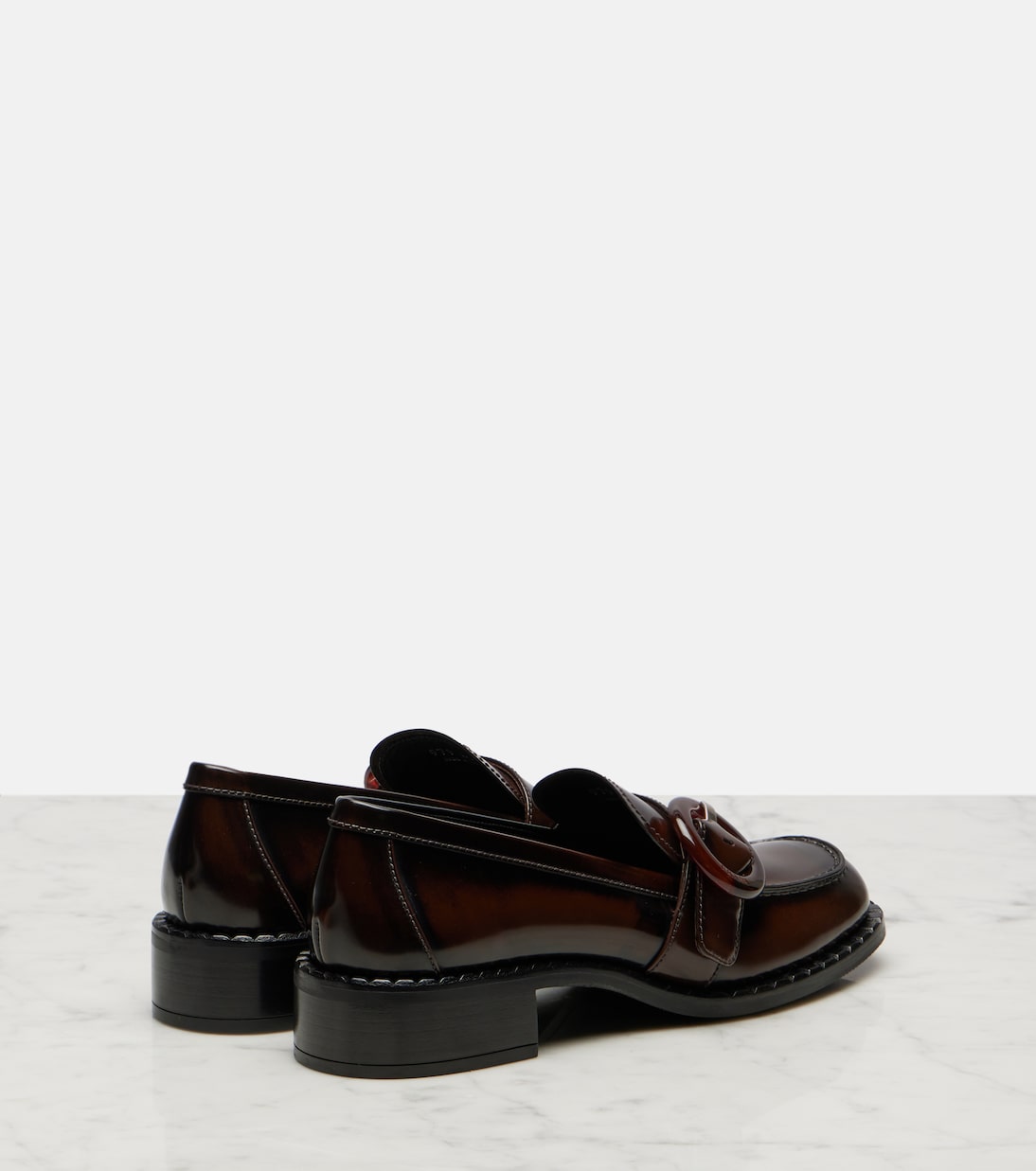 Sienna leather loafers | Prada
