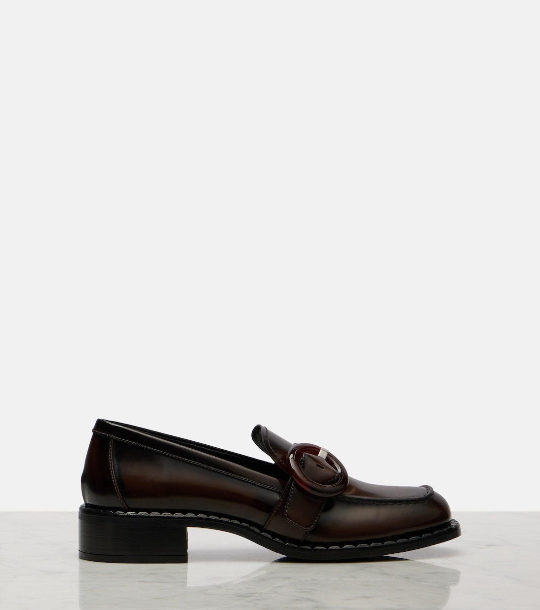 Sienna leather loafers | Prada